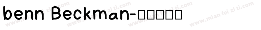 benn Beckman字体转换